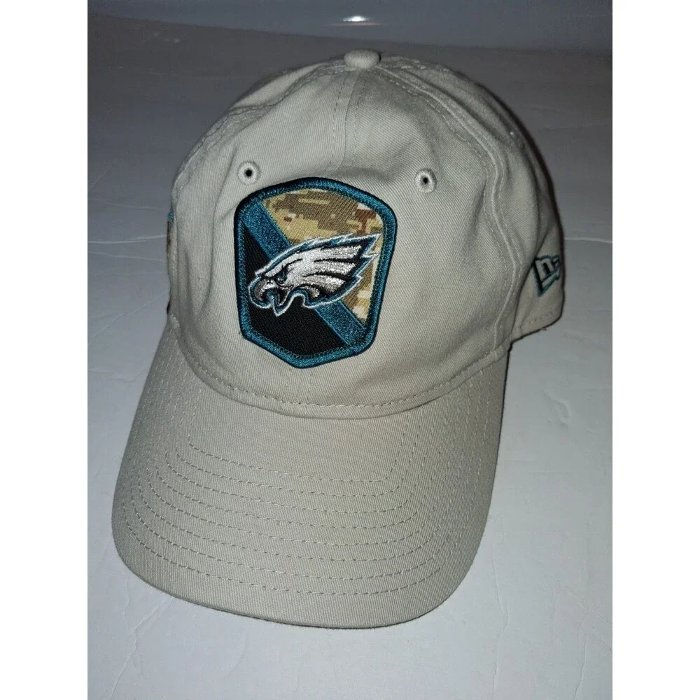 New Era Philadelphia Eagles Military Camo Fitted Hat Tan NFL Size 7 1/4